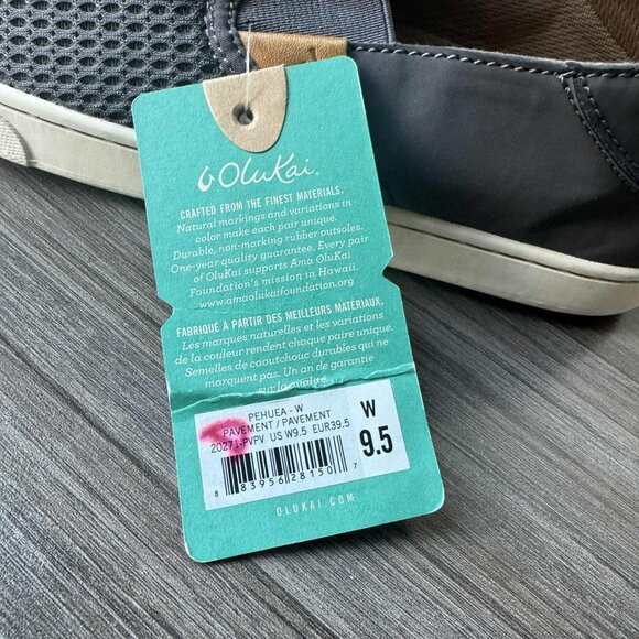 Olukai Pehuea Slip-On Shoes  $100 in Pavement Gray - Picture 4 of 16